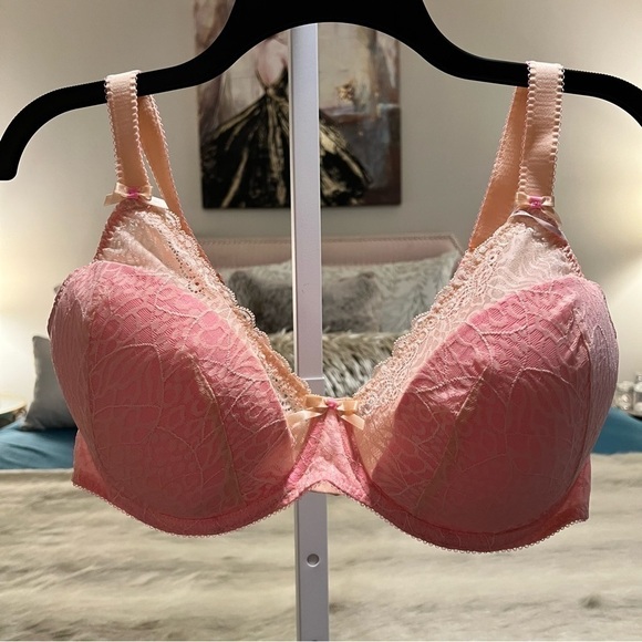 New FREYA ICON AA16633MIX Pink Nude Lace 38G Underwire Sexy Bow Bra - Picture 3 of 12